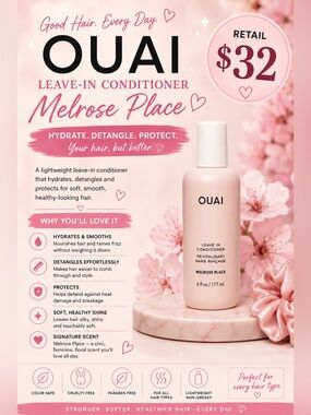 OUAI Melrose Place Leave-In Conditioner — Soft Pink